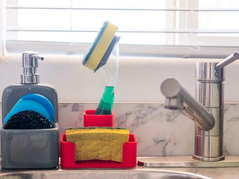 Kitchen Dish Sponge and Scrubber Holder