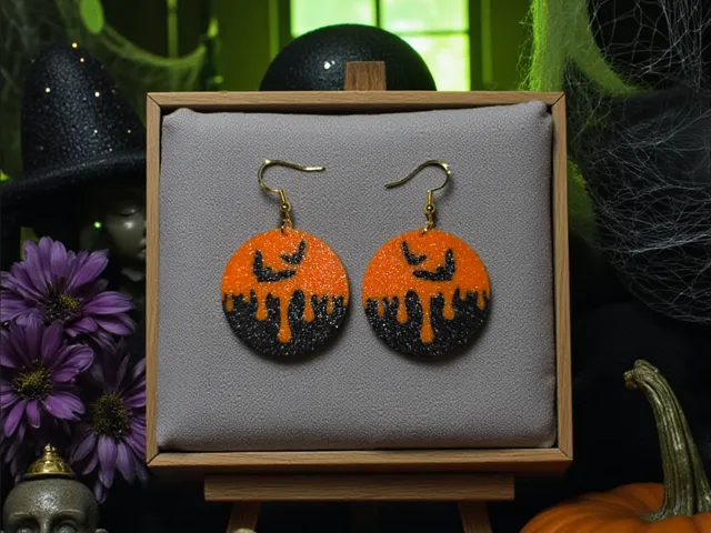 Halloween night earrings