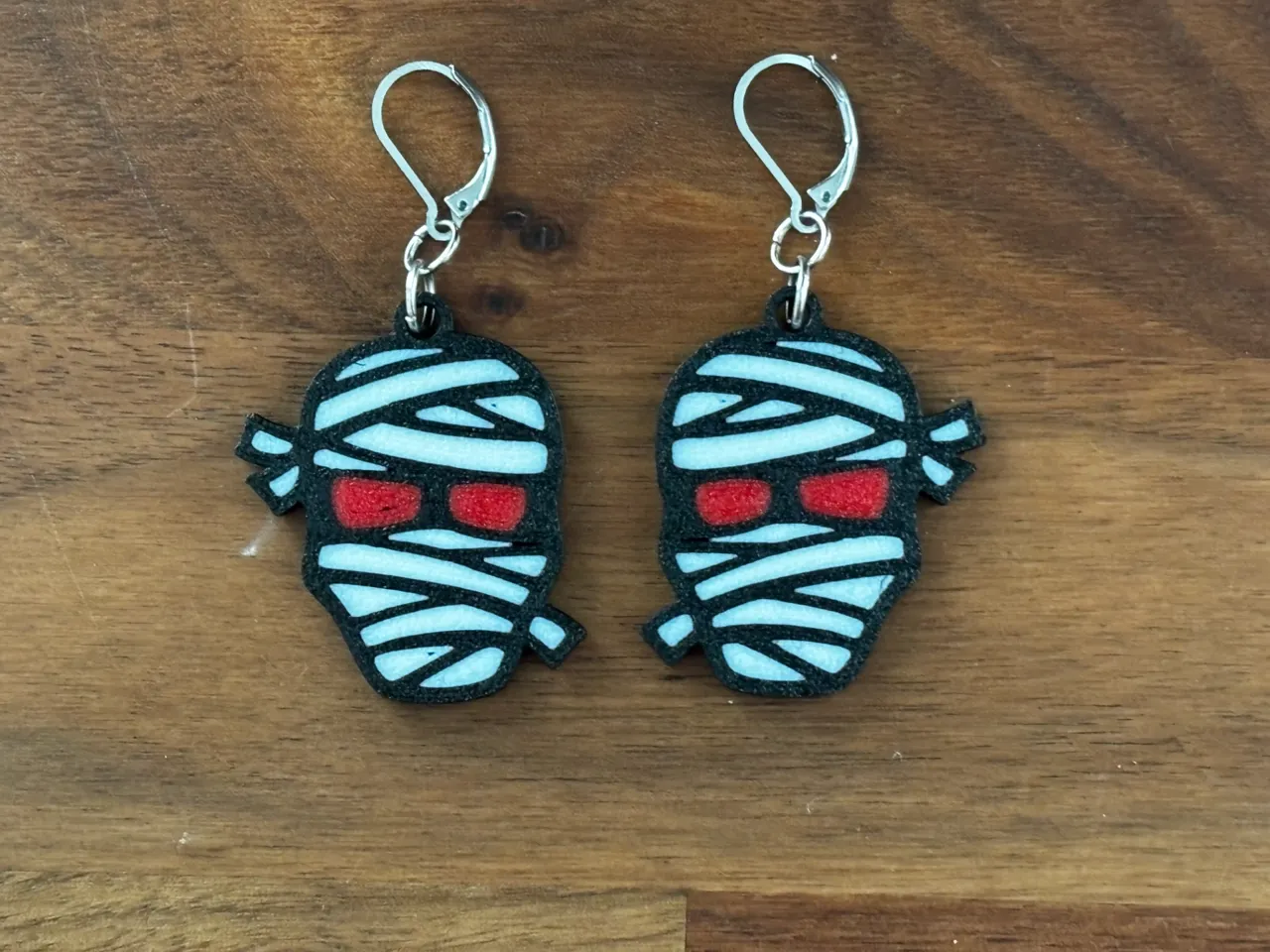 Multicolor Mummy Halloween Earrings | Only 10g! view 2