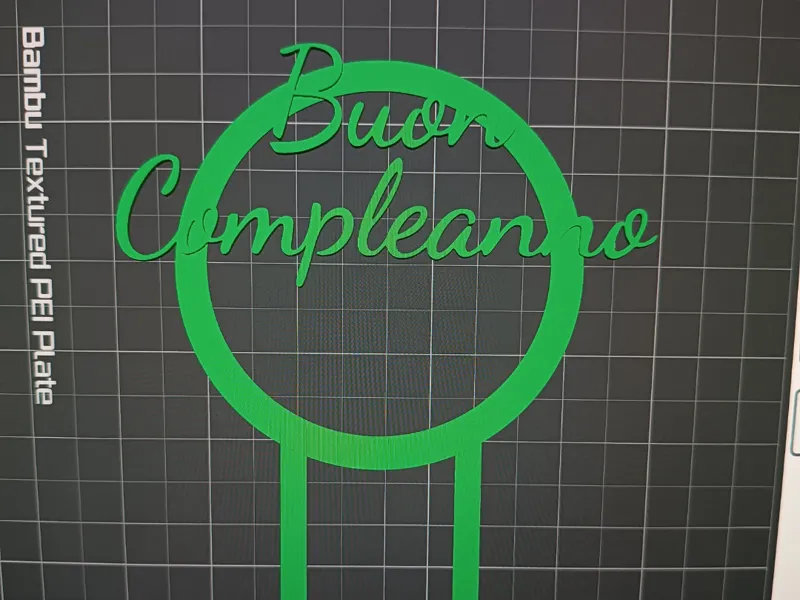 topper buon compleanno personalizzabile
