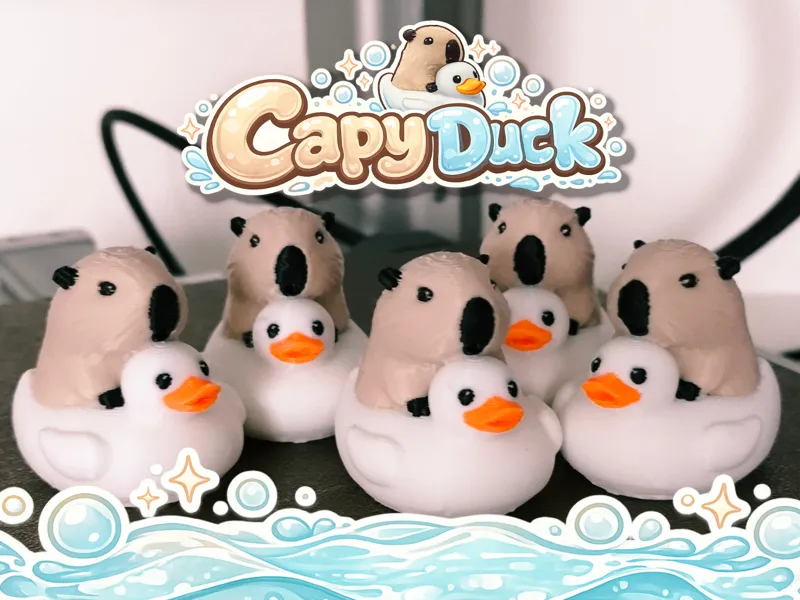 CapyDuck – Cute Capybara Riding a Duck
