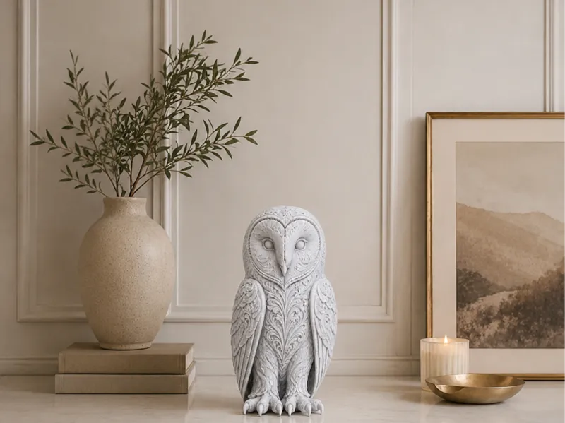 Decorative Barn Owl Sculpture