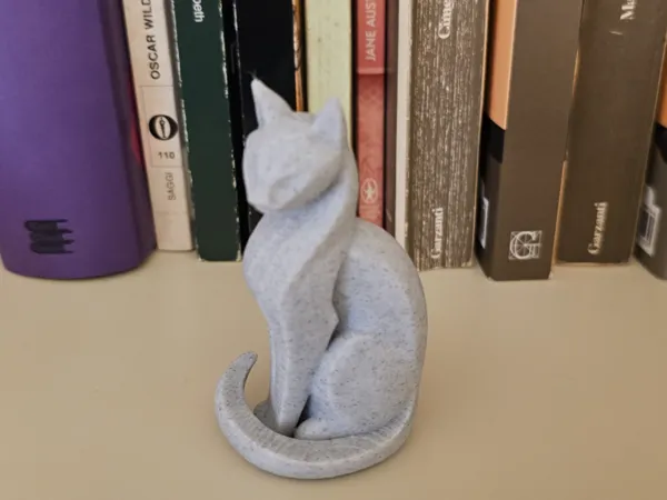 Sculpture de chat minimaliste