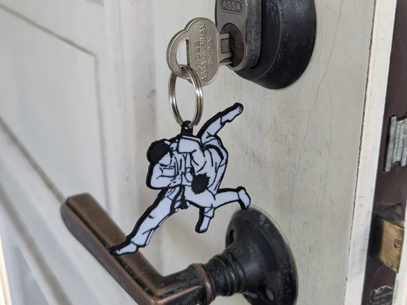 Judoka keychain