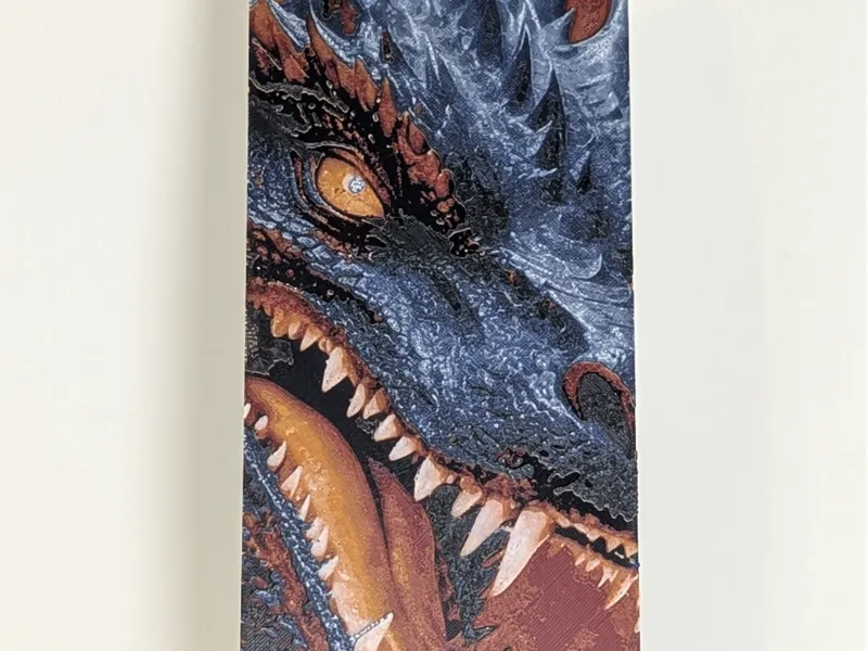 Black Dragon Bookmark - 6 Color HueForge