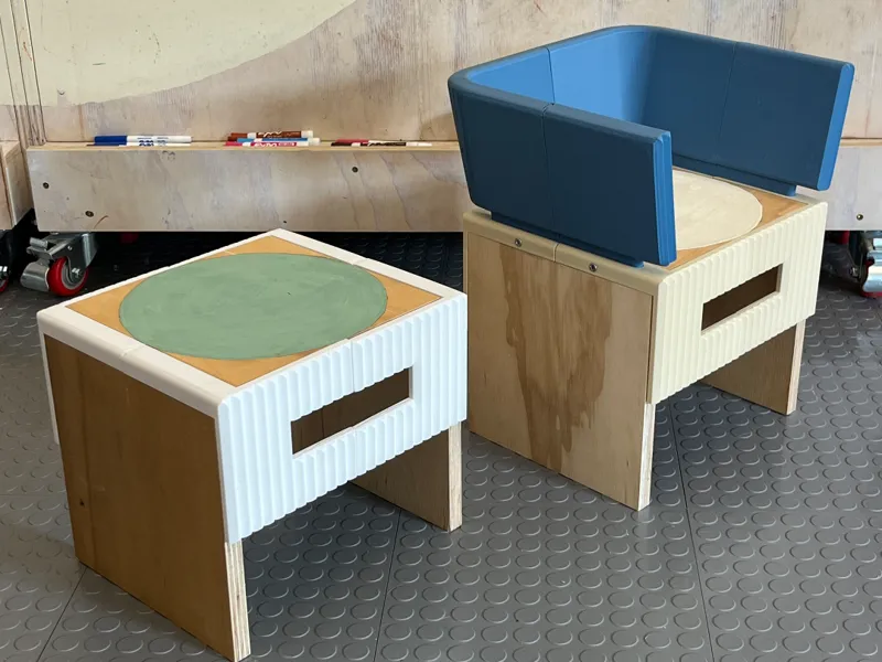 Kid Chair Components - Chair and Stool