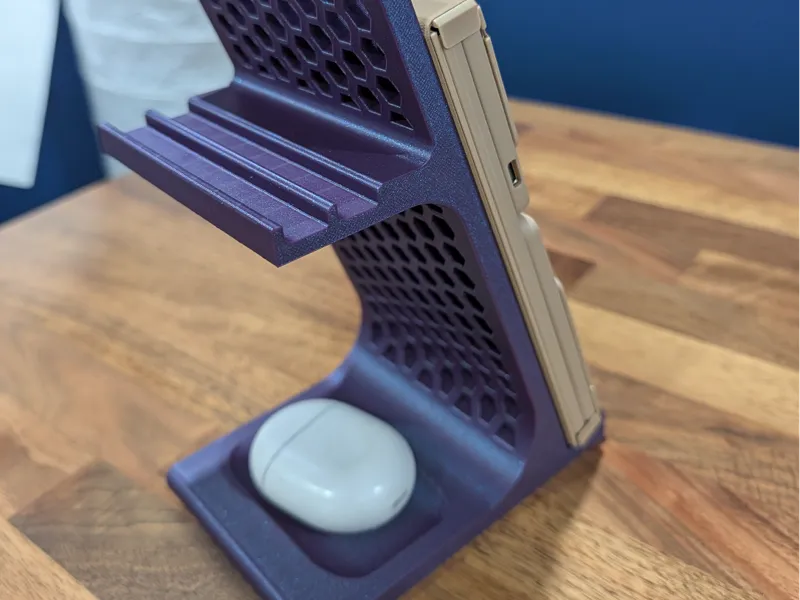 Tablet / Ipad Stand Hex w/ accessories storage