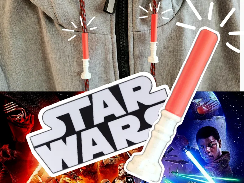 Star Wars lightsaber Drawstring Beads