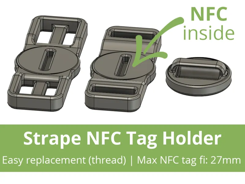 Strape NFC Tag Holder (reusable - thread lock)