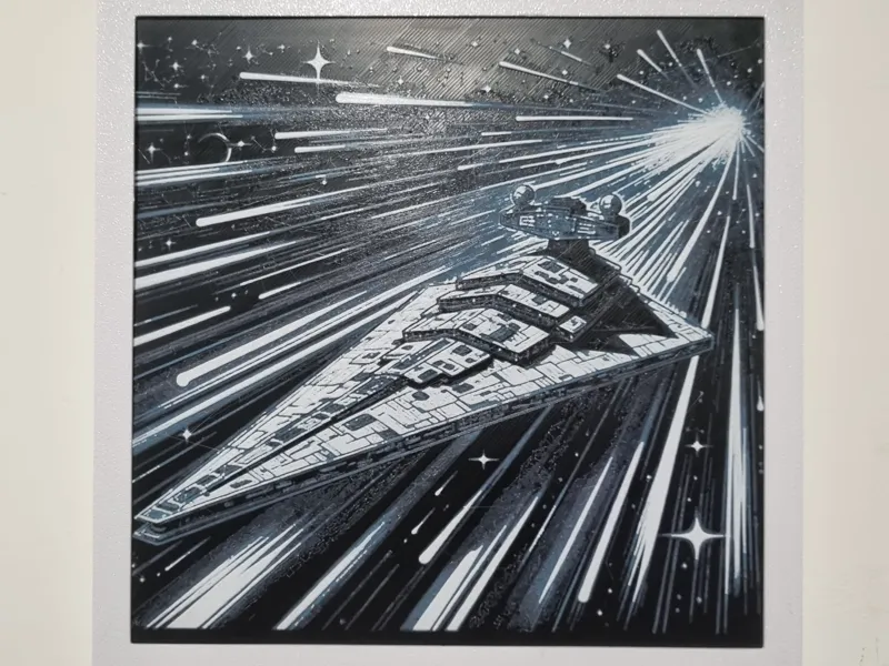 Imperial Star Destroyer in Hyperspace - Hueforge