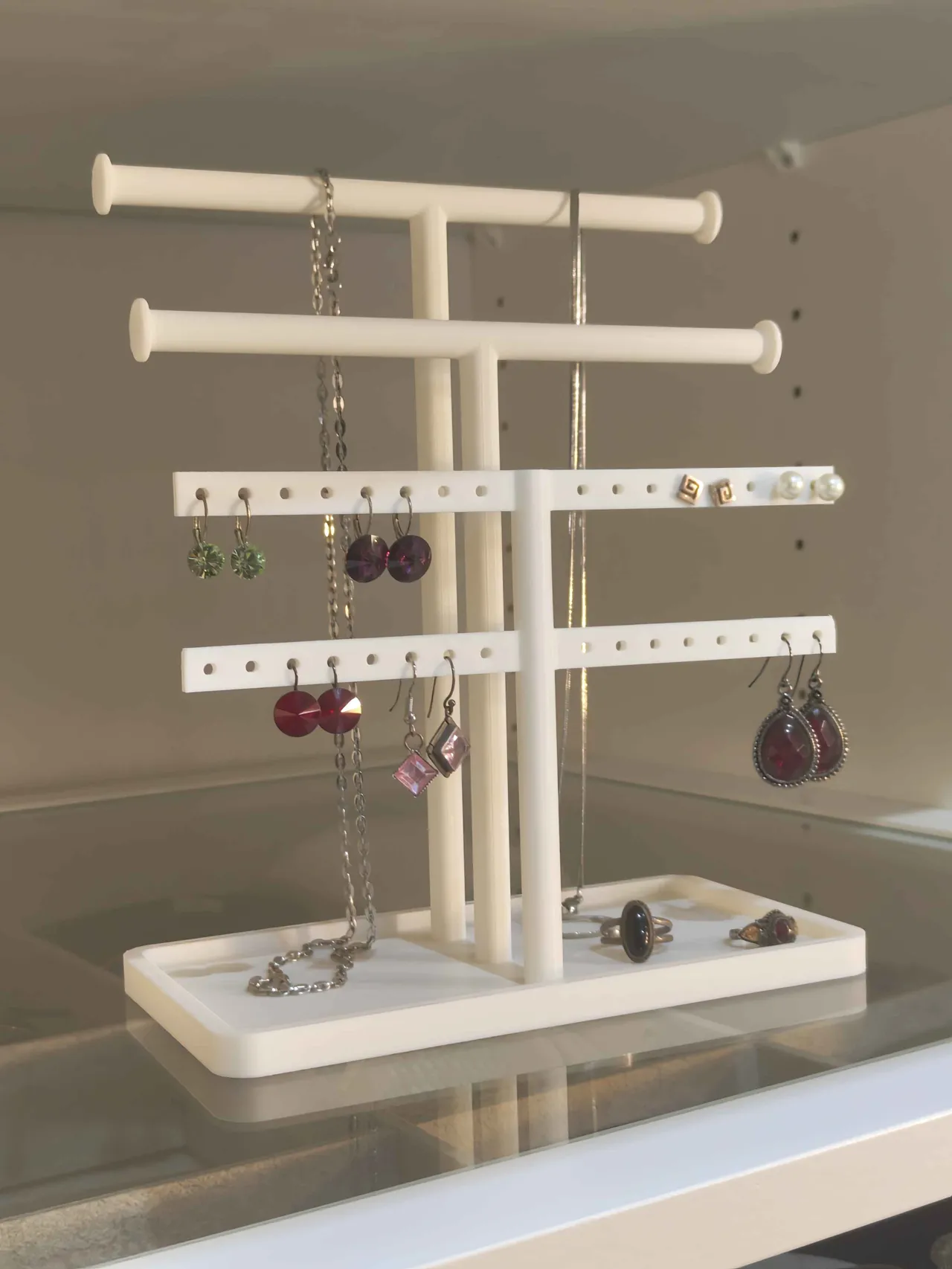 Jewelry Organizer – Necklace, Earring & Ring Stand view 2