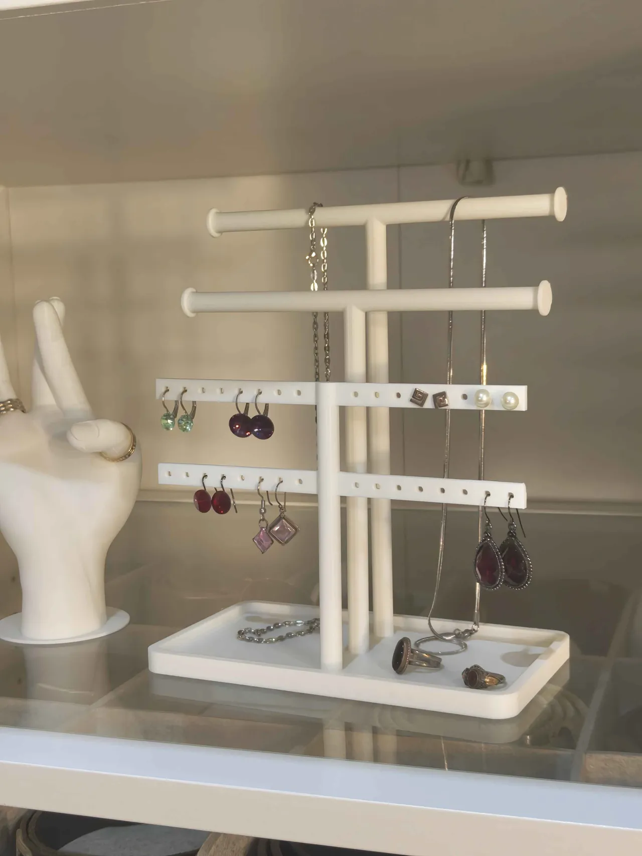 Jewelry Organizer – Necklace, Earring & Ring Stand view 3