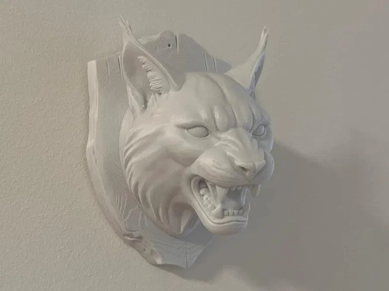 Lynx Head Bust - Wall Mount