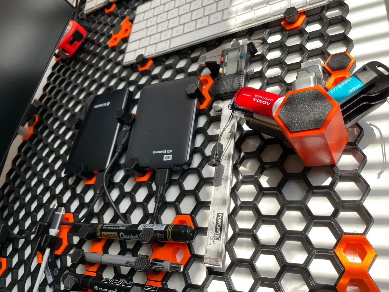 Honeycomb storage wall view 2