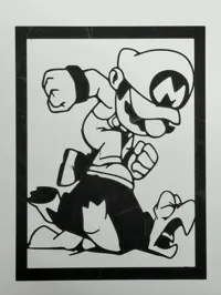 Silhouette Mario Bros pour déco murale — photo 3