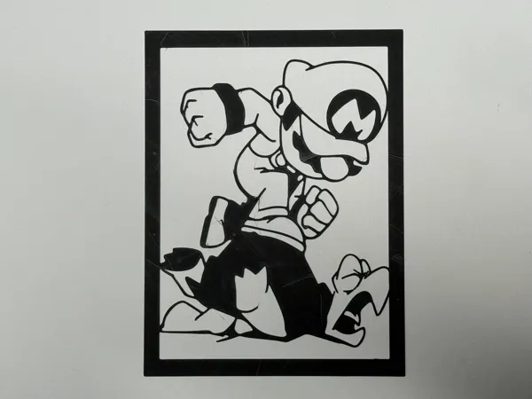 Silhouette Mario Bros pour déco murale