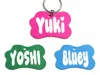 3 tags with different fonts on 3 build plates