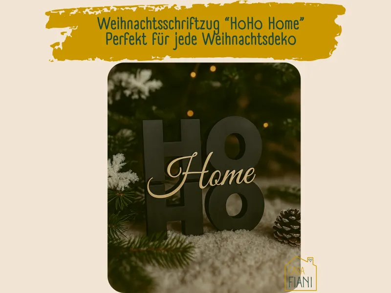 3D Schriftzug HoHo Home – Weihnachtsdeko