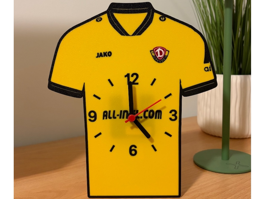 Dynamo Dresden 3D Trikot-Uhr (Fan Edition)