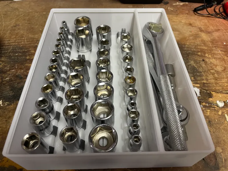 Socketfinity 5x4 Gridfinity socket organizer