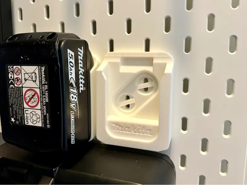 Makita 18v Battery Holder Ikea Skadis