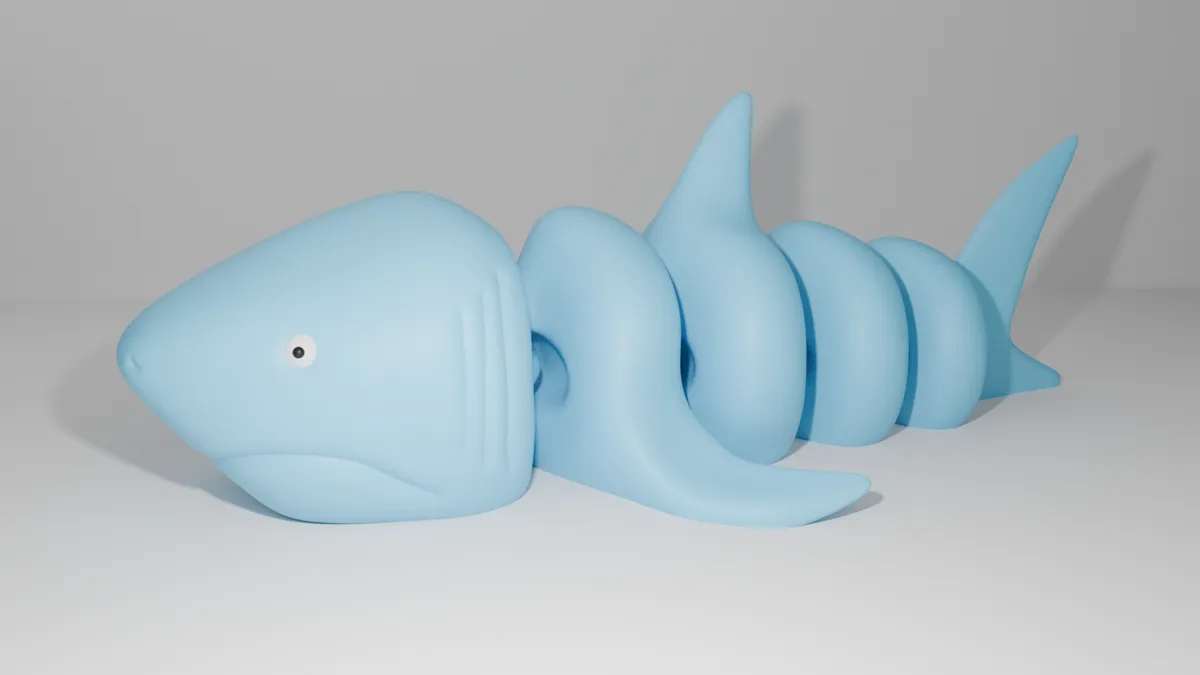 Requin articulé multicolore