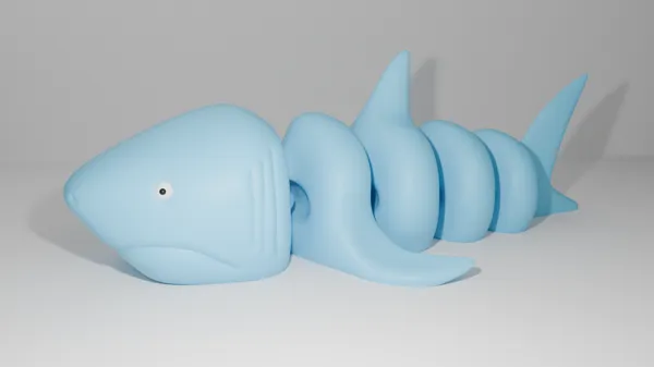 Requin articulé multicolore