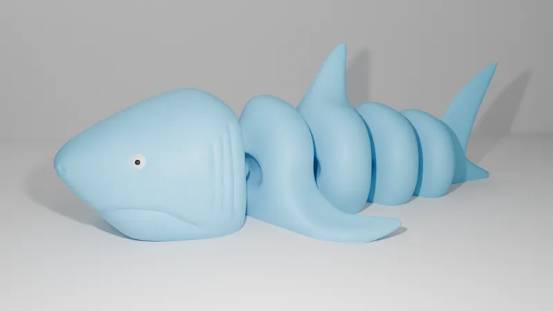 Multicolor Articulated Shark
