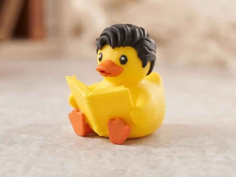 Modelo para impresión 3D: Reading Duck, Bookworm Duck, Cruise Jeep Duck. Referencia del modelo original.
