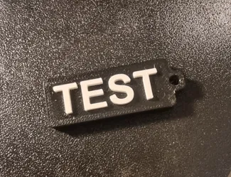 Personalized keychain with text (No AMS needed)
