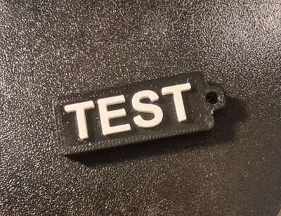Personalized keychain with text (No AMS needed)