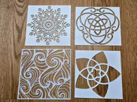 Set de pochoirs mandala floral scandinave — photo 1