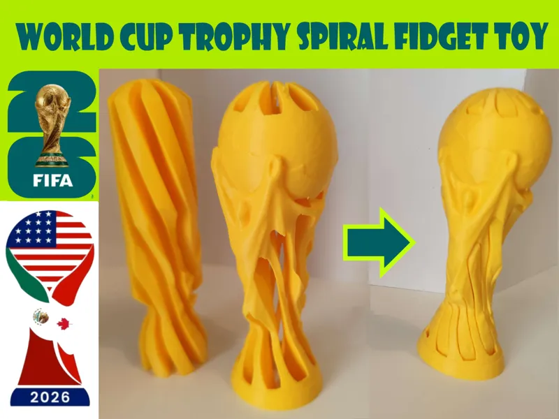 World cup trophy - spiral fidget toy