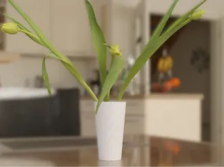 Vase mit spiralförmigem Muster