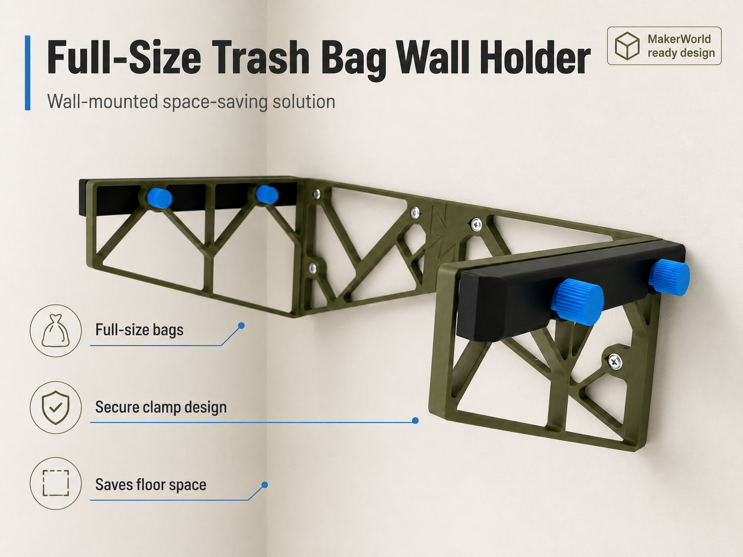 Full-Size Trash Bag Wall Holder