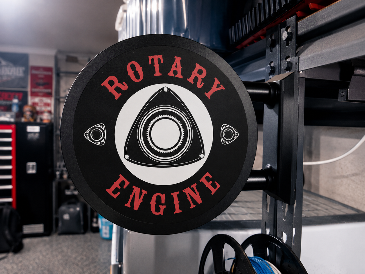 Rotary Engine lightbox sign system
