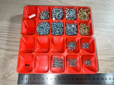 compartments for small screws for 3d printing
