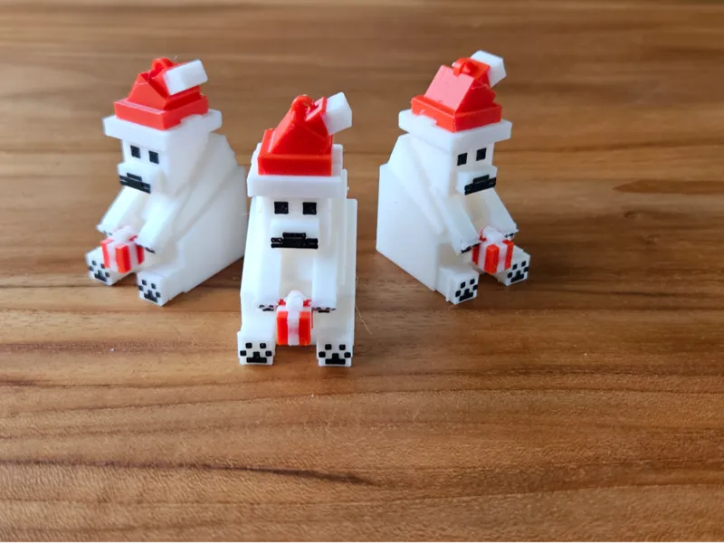 minecraft christmas bear