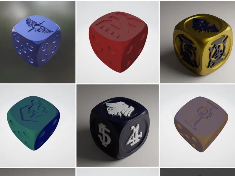 40k/War-hammer Themed Dice set — Various factions