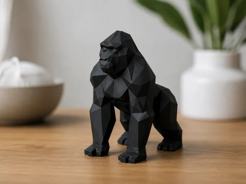 Low Poly Gorilla Decor