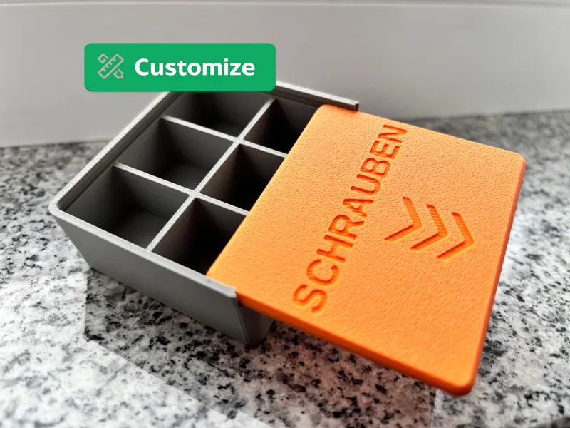 Storagebox Deckel und Schrift anpassbar