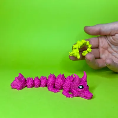 Articulated baby Stone Dragon (Wingless) by Bash Studio 3D MakerWorld ...