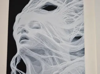"Ethereal Silk" - High Contrast Layered Portrait