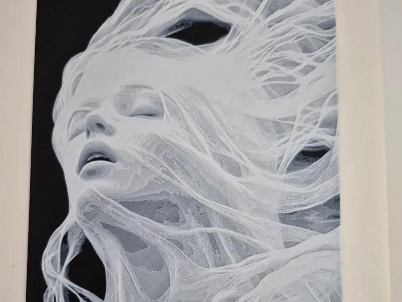 "Ethereal Silk" - High Contrast Layered Portrait