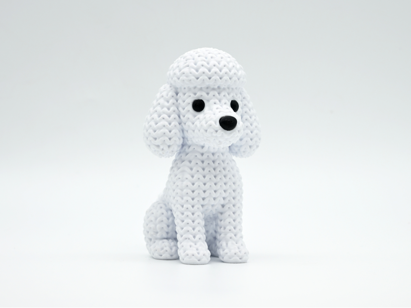 Knitted Poodle Dog - 1