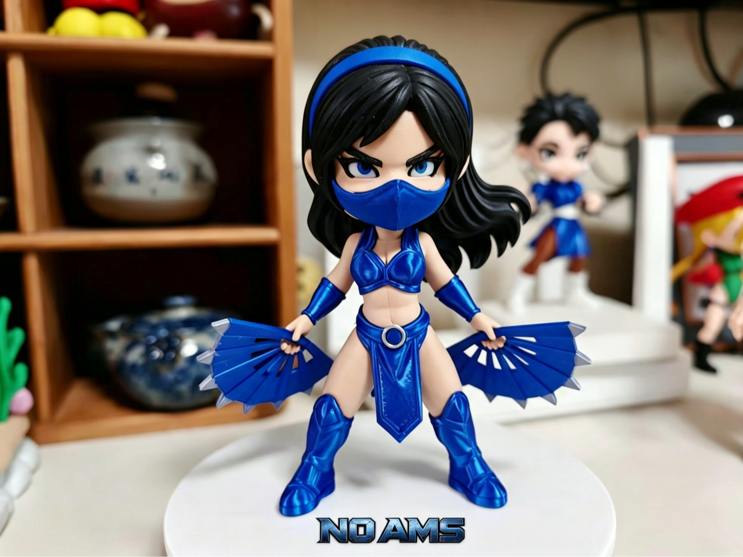 Q版真人快打 吉塔娜 Kitana 分件打印(无需AMS) - 1