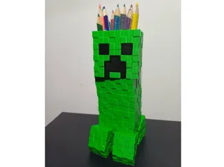 Minecraft Creeper Pen holder cup desk organizer 