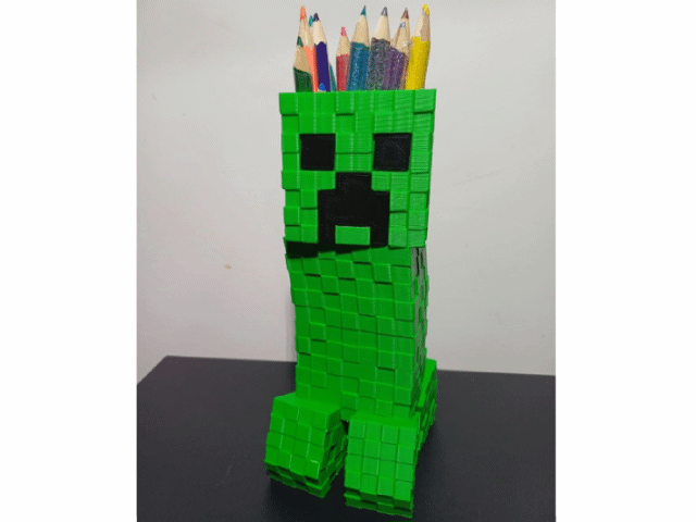 Minecraft Creeper Pen holder cup organizer No AMS