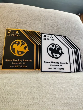 Alphabetized CD Collection Divider Set - Branded for Space Monkey Records