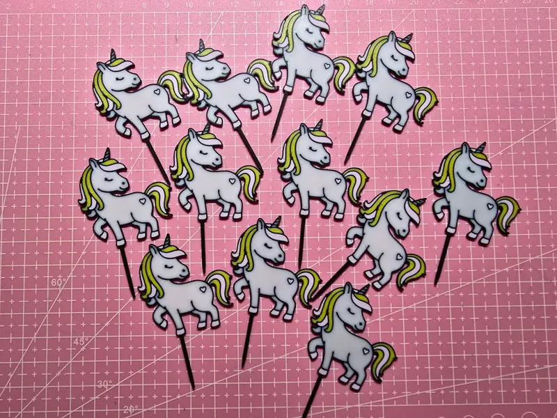 Multicolor Unicorn Toppers